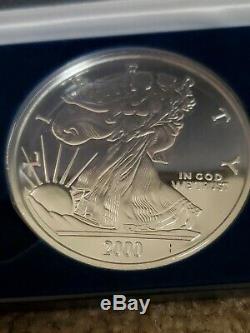 2002 Giant Walking Liberty. 999 Fine Silver Eagle Coin half Troy pound