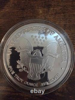 2003 5 TROY OZ. 999 FINE SILVER WALKING LIBERTY BU MADE IN USA Free Shipping
