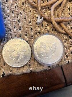 2004 And 2012 Silver Walking Liberty Rounds