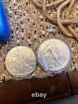 2004 And 2012 Silver Walking Liberty Rounds