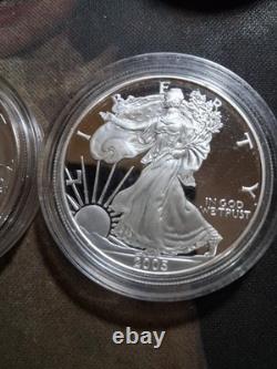 2005 w and a 2008 w Walking liberty Half Dollar 1oz silver West Point Coins