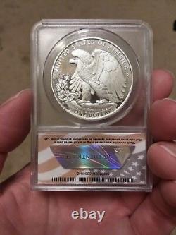 2009 PF68 DCAM Walking Liberty Overstrike Half-Dollar ANACS Silver Eagle