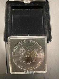 2014 Silver Eagle Walking Liberty-Golden Enigma Coin, Ruthenium+24K Gold Gilded