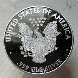 2017 Walking Liberty 4 Troy Ounce. 999 Fine Silver Round. No COA Or Paperwork