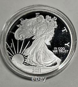 2021 One Quarter Pound U. S. A Walking Liberty. 9999 Fine Silver Round Proof +case