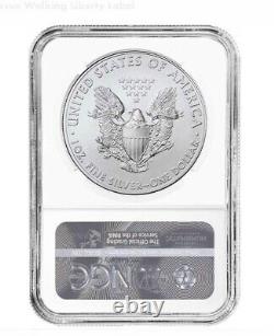 2021 (P) Silver Eagle T1 Emergency Prod FDI NGC MS70 Walking Liberty Label