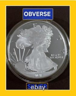 2021 Silver Walking Liberty Eagle Quarter Lb Giant Round Johnson Matthey