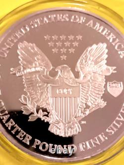 2021 Silver Walking Liberty Eagle Quarter Lb Giant Round Johnson Matthey