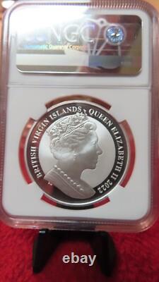 2022 British Virgin Islands 1 oz Silver LAST WALKING LIBERTY Coin NGC PF69