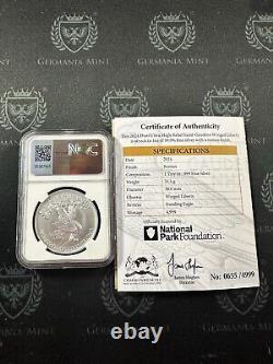 2024 NPF 1-oz Silver Saint-Gaudens Winged Liberty High Relief Medal NGC SP70