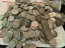 20 CIRCULATED 1 ROLL 90% SILVER WALKING LIBERTY HALF DOLLARS $10 FACE full date