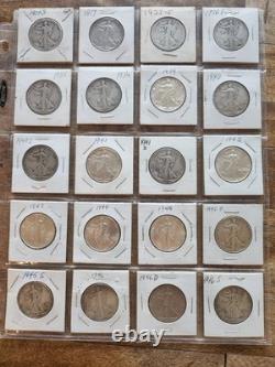 20 UNC and CIRC Walking Liberty Half Dollars, 1917-1946, Some Show Stealers