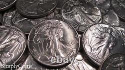 (20) Walking Liberty Half Dollar Roll AU About Uncirculated Silver Coin Lot MQ