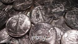 (20) Walking Liberty Half Dollar Roll AU About Uncirculated Silver Coin Lot US