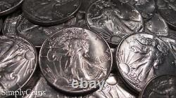 (20) Walking Liberty Half Dollar Roll AU About Uncirculated Silver Coin Lot US