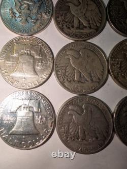 20x 90% Silver Half Dollars Walking Liberty, Franklin, Kennedy, Barber 7.1 T 20x 90% Silver Half Dollars Walking Liberty, Franklin, Kennedy, Barber 7.1 T