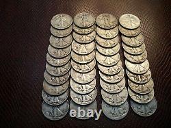 2 Rolls Of Walking Liberty 90% Silver Half Dollars (random Dates & Mint Marks)