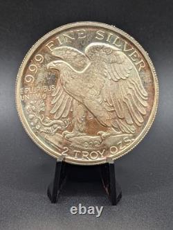 2 Troy Oz. 999 Silver Walking Liberty Coin Bullion