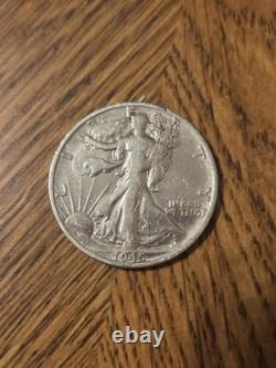 3 AU/BU Walking Liberty Silver Half Dollar 90% Silver 50c Coins 1941 1942 & 1943