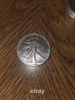 3 AU/BU Walking Liberty Silver Half Dollar 90% Silver 50c Coins 1941 1942 & 1943