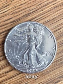 3 AU/BU Walking Liberty Silver Half Dollar 90% Silver 50c Coins 1941 1942 & 1943