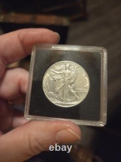 3 AU/BU Walking Liberty Silver Half Dollar 90% Silver 50c Coins 1941 1942 & 1943