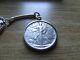40-45 Silver Walking Liberty Half Dollar Locking Keychain, High Grade Rare Coin