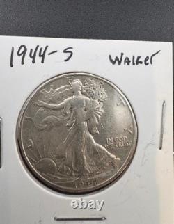 4-Coin Walking Liberty Halves 1923-S, 1936-S, 1943-S, 1944-S 90% Silver
