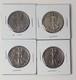 (4) Silver 1945-p Half Dollar Coins Circulated Walking Liberty