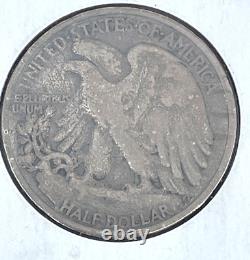 4- U. S. Walking Liberty Silver Half Dollars 1919 P, D 1921 P, S