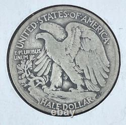 4- U. S. Walking Liberty Silver Half Dollars 1919 P, D 1921 P, S