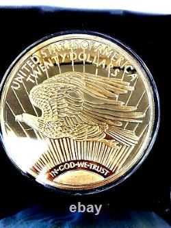 4oz Walking Liberty. 999 Silver Gold Plated Layer Round Bullion