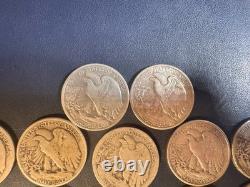 50 Silver Half Dollar Lot Walking Liberty, Franklin Seated Stone Mt