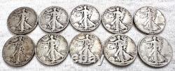 $5.00 Face Value Walking Liberty Half Dollar 90% Silver Lot