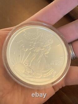 5 Troy OZ. Golden State Mint Walking Liberty. 999 Fine Silver Bullion Coin