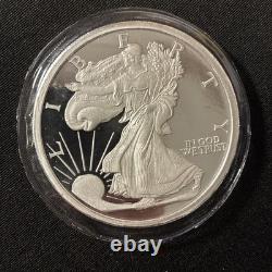 5 Troy Oz. 999 Fine Silver Walking Liberty Bu Unc Made In USA
