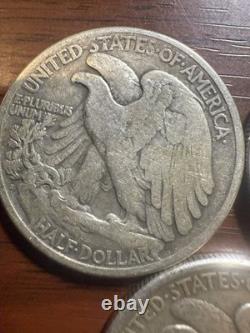 5 Walking Liberty Half Dollars 1917 1918-S 1943 1943-D 1945 90% Silver Lot 5 Walking Liberty Half Dollars 1917 1918-S 1943 1943-D 1945 90% Silver Lot
