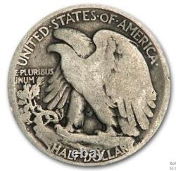 5 Walking Liberty Half Dollars 5 Different Dates Minted 1916-1930. 90% Silver