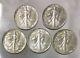 5-coin Set Of Walking Liberty Half Dollar (1942 1946) About Uncirculated Au