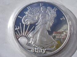 5 oz. Highland Mint. 999 2018 Silver Walking Liberty Prooflike Round Beautiful