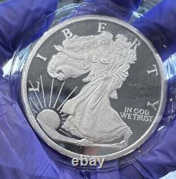 5 oz Walking Liberty Silver Round (New) Mint Sealed & Gift Pouch