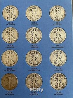 65 Pc Walking Liberty Silver Half Dollar Set 1916-1947 Better Dates