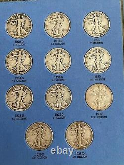 65 Pc Walking Liberty Silver Half Dollar Set 1916-1947 Better Dates