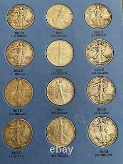 65 Pc Walking Liberty Silver Half Dollar Set 1916-1947 Better Dates