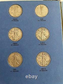 65 Pc Walking Liberty Silver Half Dollar Set 1916-1947 Better Dates