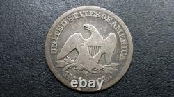 6 U. S Silver Half Dollars Lot. Seated, Barber, Walking Liberty, Franklin +