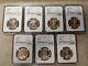 7 Coin Lot Of Proof Walking Liberty Halves 1936 1942 Ngc Graded
