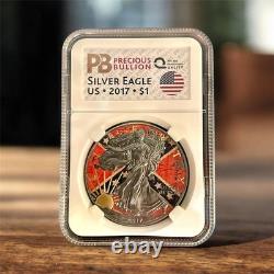 #8 RARE USA 1 oz History Event American SILVER EAGLE $1 Walking Liberty 2017 Rut