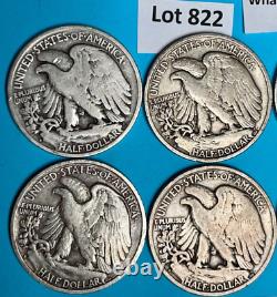 8 SILVER Walking Liberty Half Dollars SAN FRANCISCO MINT Estate Sale #822