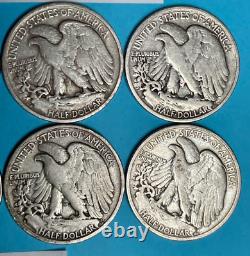 8 SILVER Walking Liberty Half Dollars SAN FRANCISCO MINT Estate Sale #822